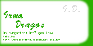 irma dragos business card